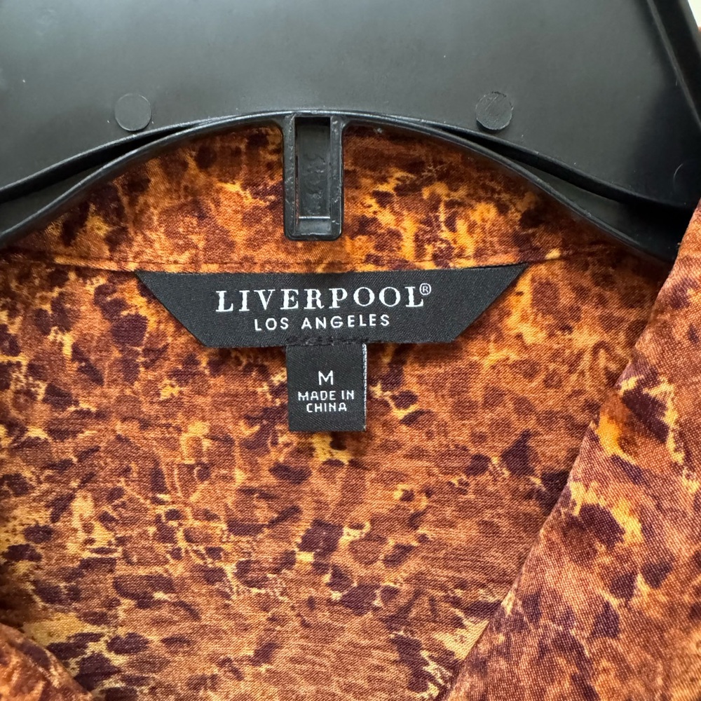 Liverpool Los Angeles Tan Patterned Shirt